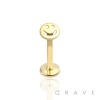 INTERNALLY THREADED SMILE FACE TOP 316L SURGICAL STEEL LABRET STUD